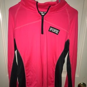 pink quarter zip